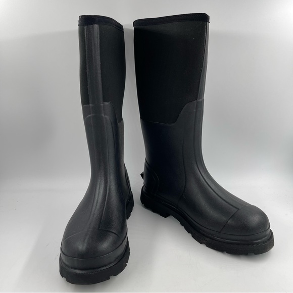 NIB! TideWe Men’s Tall Black Neoprene Rubber Waterproof Work Boots - Size 7 - Picture 6 of 11